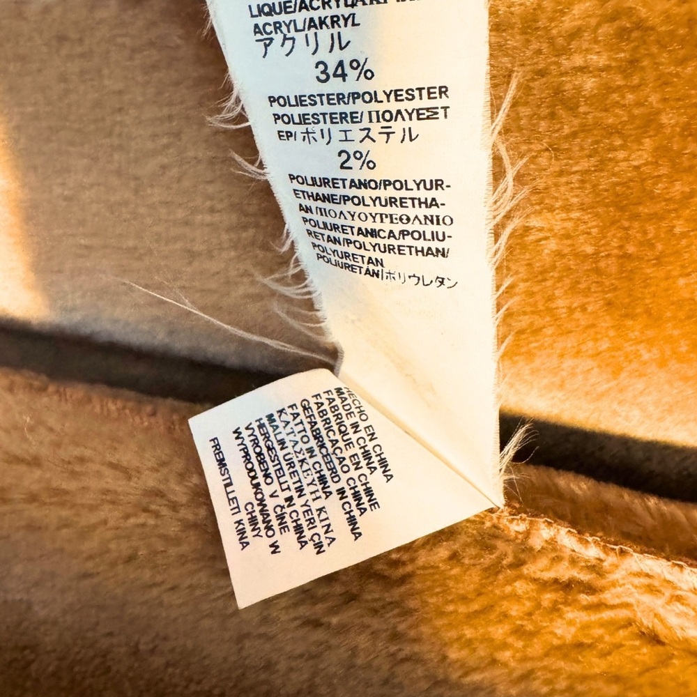 Zara Penny Lane Afghan Faux Swede and Shearling Long Coat (M) super rare! - Picture 8 of 10
